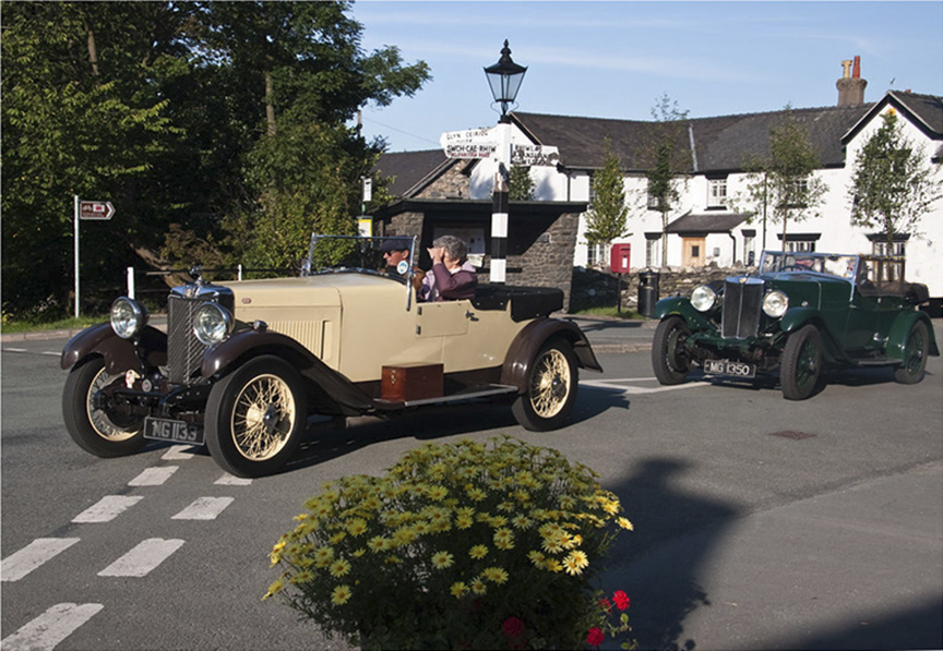 MG 18/80 MKI speed model. Llanarmon DC, West Arms Hotel.